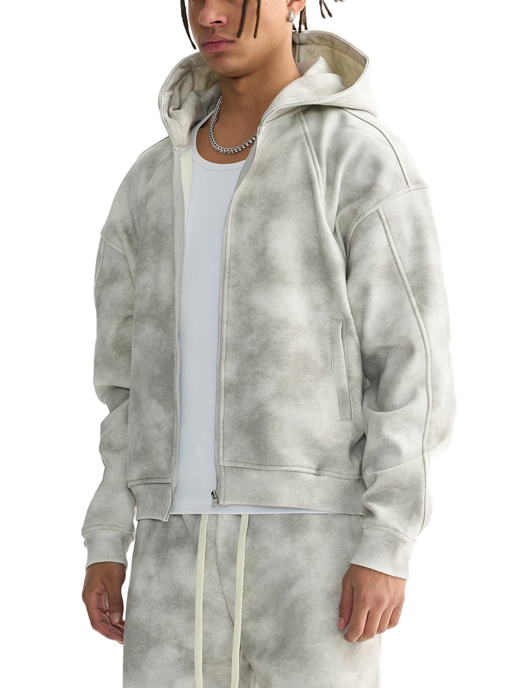 Dirty Washed Zip-Up Hoodie – Vintage Streetwear | Tapstitch-4